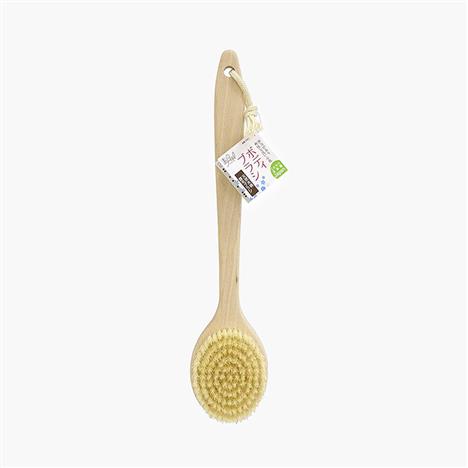 Bàn chải khô body, tẩy da chết, tắm massage toàn thân Towa 35cm (Lông tự nhiên - Cán gỗ)