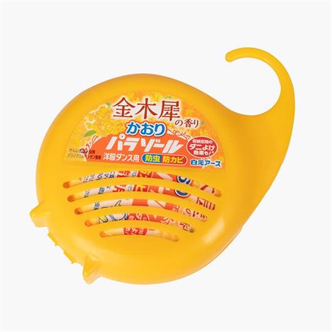 Viên khử mùi tủ quần áo Hakugen Earth hương hoa Kim Mộc Hương 108g (Gồm hộp treo), chống côn trùng, nấm mốc