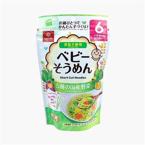 Mì baby somen 5 vị rau củ Hakubaku 100g