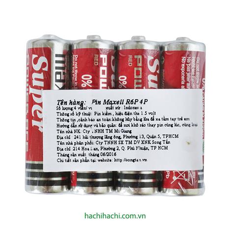 Pin Maxell AA R6P dạng vỉ 4 viên
