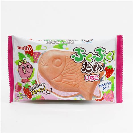 Bánh xốp cá Meito nhân kem dâu 16,5g