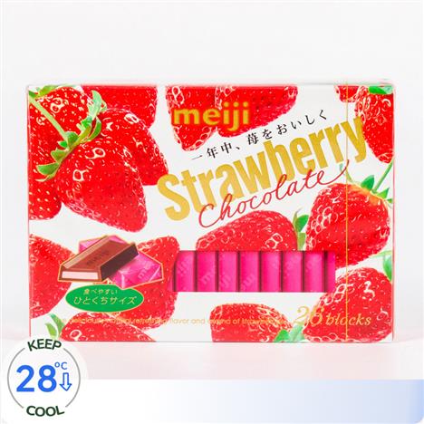 Socola dâu tây Meiji Nhật Bản 120.9g (4.65g x 26 cái)