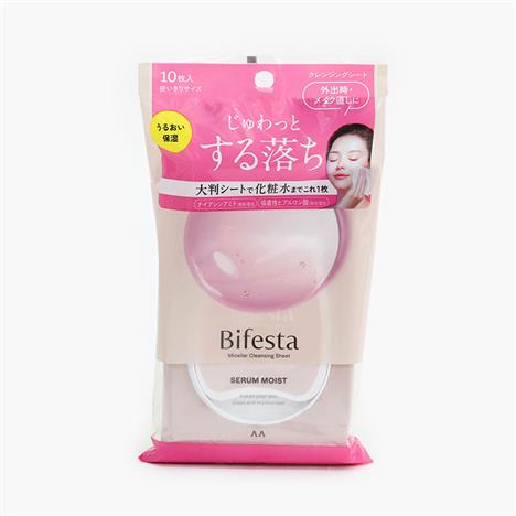 Khăn ướt tẩy trang dưỡng ẩm Nhật Bản Bifesta Serum Moist 10 miếng