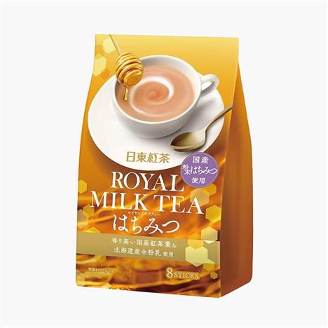 Bột trà sữa Hoàng gia Nittoh vị mật ong 108g (13.5gx8 gói), sử dụng 100% sữa nguyên kem Hokkaido