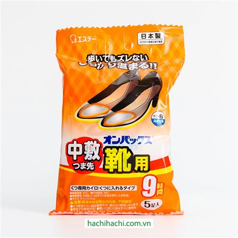 Miếng giữ nhiệt làm ấm bàn chân 7x9.5cm 5 cặp (Loại đặt trong giày)