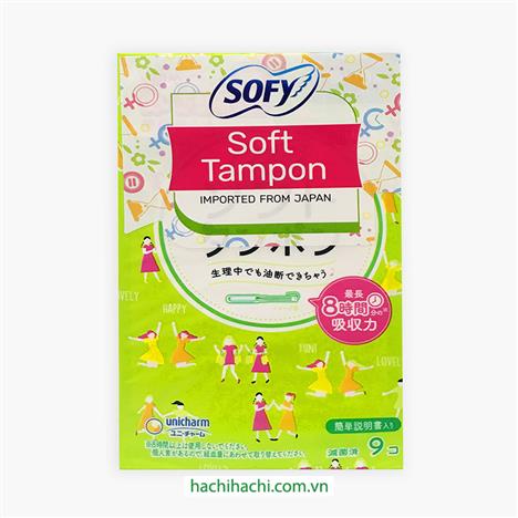 Băng vệ sinh Tampon mềm mại siêu thấm Sofy 9 cái