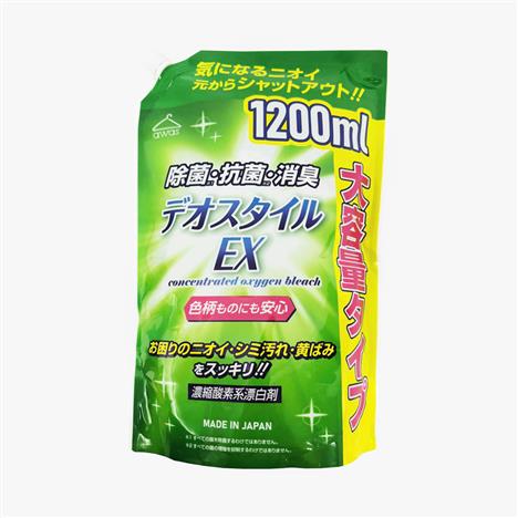 Nước tẩy quần áo đậm đặc cho vải trắng, vải màu, kháng khuẩn, khử mùi Rocket EX 1.2L