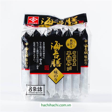 Rong biển tẩm gia vị Nagainori không chất phụ gia 18g (6 miếngx8 gói)