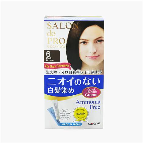 Kem nhuộm tóc bạc không mùi Salon De Pro 6 Màu nâu đen
