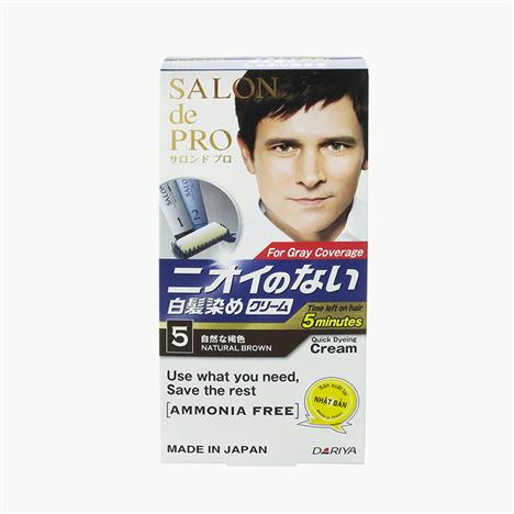 Kem nhuộm tóc bạc không mùi cho nam Salon De Pro Mca5 Màu nâu tự nhiên