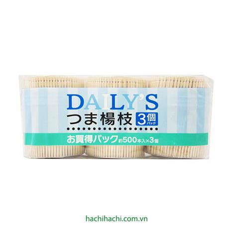 Tăm xỉa răng 500 cây x 3 bó 