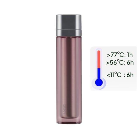 Bình giữ nhiệt 230ml (Tím hồng), bình vuông có thể đặt nằm ngang