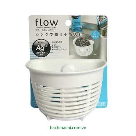 Giá để mút rửa chén kháng khuẩn kèm móc hít 10.2x8.3cm