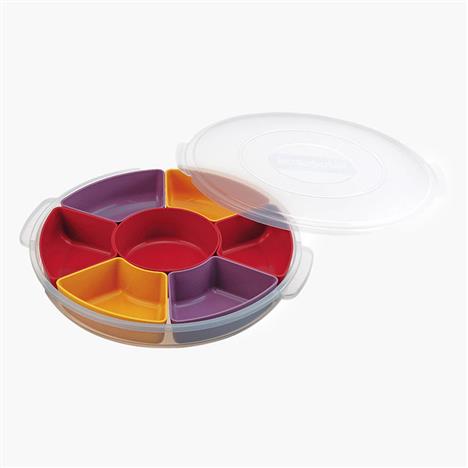 Khay đựng nguyên liệu nhúng lẩu, làm gỏi cuốn, cơm cuộn, Sushi Nhật Bản Inomata 7 ngăn 39cm