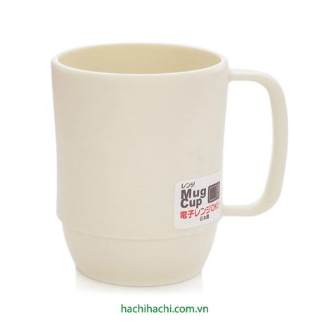 Ly nhựa Nhật Bản dùng được lò vi sóng Inomata 350ml (Trắng)