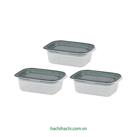 Hộp nhựa đựng thực phẩm 180mlx3, trữ đông, trữ mát, dùng được lò vi sóng