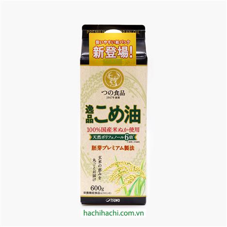Dầu gạo Nhật Bản thượng hạng nguyên chất Tsuno 600g (654ml)