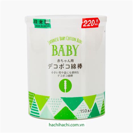 Tăm bông kháng khuẩn cho bé đầu xoắn Nhật Bản 150 cây 