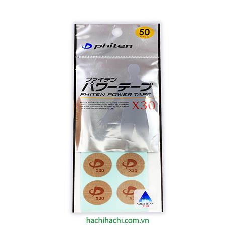 Băng dán cơ thể thao Phiten Titanium Tape Disc X30 (50 miếng)