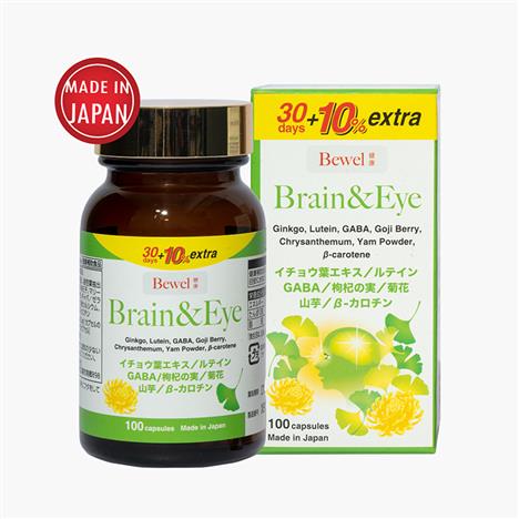 TPBVSK: Viên uống Bewel Brain & Eye Nhật Bản 100 viên, tăng tuần hoàn máu não, bổ mắt, mắt sáng khỏe