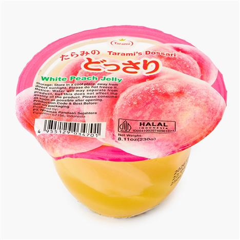 Thạch hủ Tarami Dossari vị đào trắng 230g