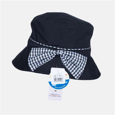 Nón nữ chống nắng tia UV đính nơ (Đen)