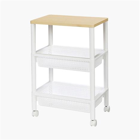 Kệ để đồ đa năng Nhật Bản 3 tầng có bánh xe 29.5x45.5cm