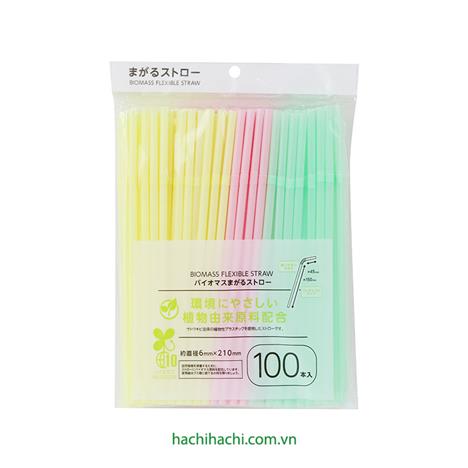 Ống hút nhựa 100 cái (10% nhựa sinh học)