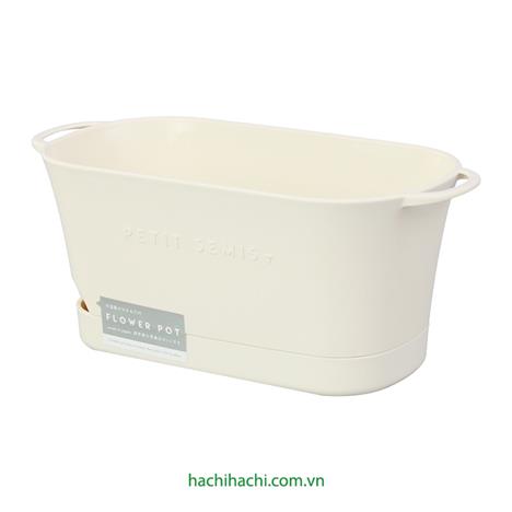 Chậu cây cấp nước nhanh chóng 21.5x10.7cm (Màu kem)