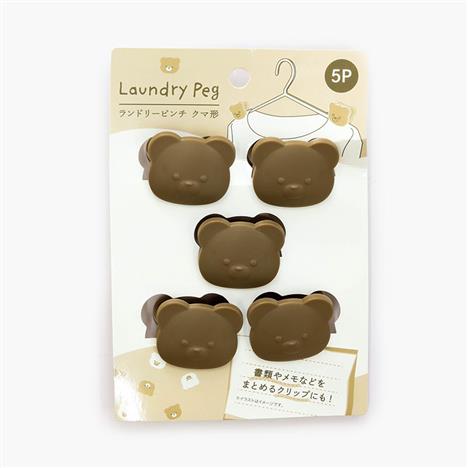 Kẹp quần áo, giấy tài liệu hình gấu 5 cái