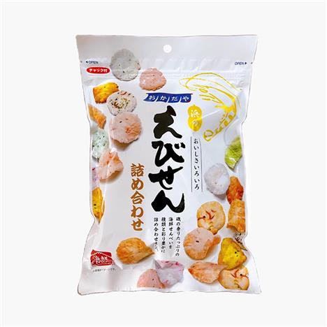 Snack bánh gạo hải sản mix Okadaya 155g, 13 vị hấp dẫn trong 1 gói
