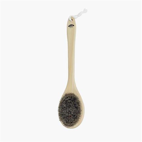 Bàn chải khô body, tẩy da chết, tắm massage toàn thân Ishimizu 35.5cm (Lông ngựa - Cán gỗ Hinoki)