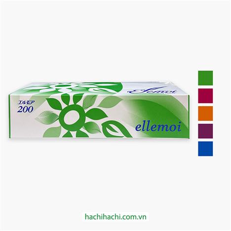 Khăn giấy ăn Nhật Bản dai mịn 2 lớp Ellemoi 200 tờ