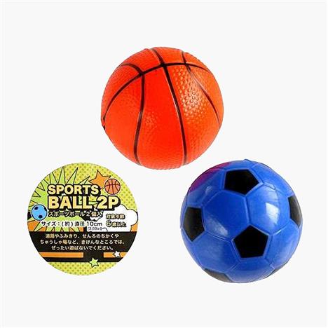 Đồ chơi bóng thể thao (bóng rổ, bóng đá) (2 cái)
