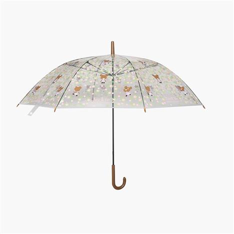 Cây dù trong suốt 60cm hình gấu và hoa