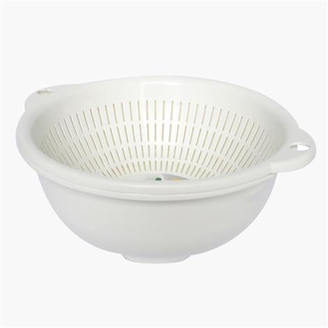 Bộ thau rổ nhựa Nhật Bản Sanada 1.1L (Trắng)