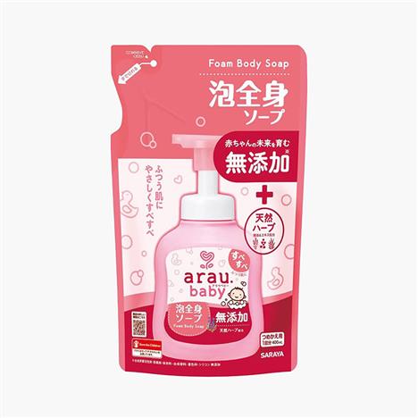 Bọt tắm gội thảo mộc Arau Baby 400ml (Túi refill)