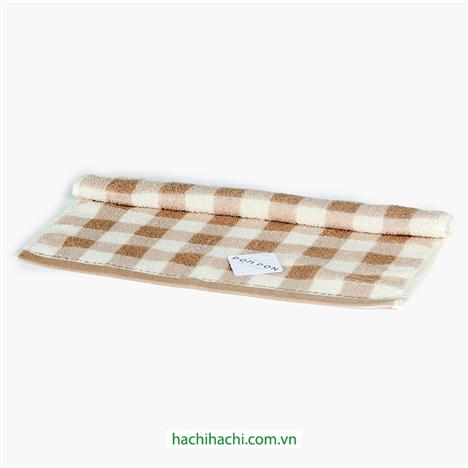 Khăn cotton cao cấp Nissen 34x35cm French Gingham Brown