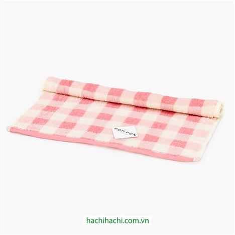 Khăn vải cotton cao cấp Nissen 34x35cm French Gingham Pink PP-2512P