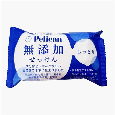 Xà phòng tắm Nhật Bản dưỡng ẩm tự nhiên Pelican additive free soap (moist) 100g