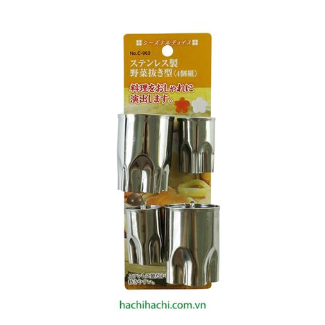Khuôn cắt rau củ hình hoa Pearl Metal 4 cái