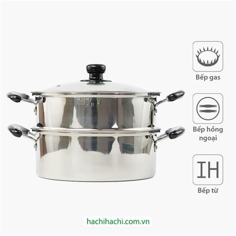 Nồi inox Pearl Metal 26cm hấp thức ăn (2 tầng) 