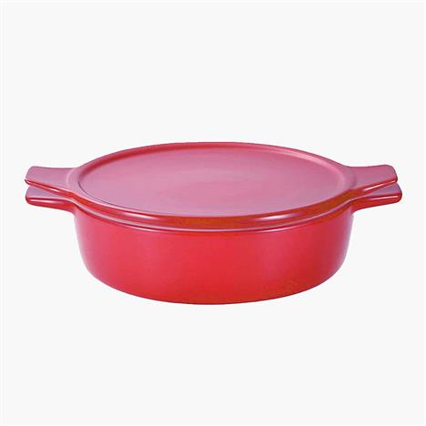 Khuôn gốm Pearl Metal dùng cho lò nướng 18cm kèm nắp