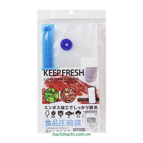 Túi zip đựng thực phẩm hút chân không 22x21cm (3 cái)