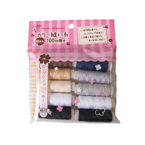 Bộ 10 cuộn chỉ 100m màu cơ bản