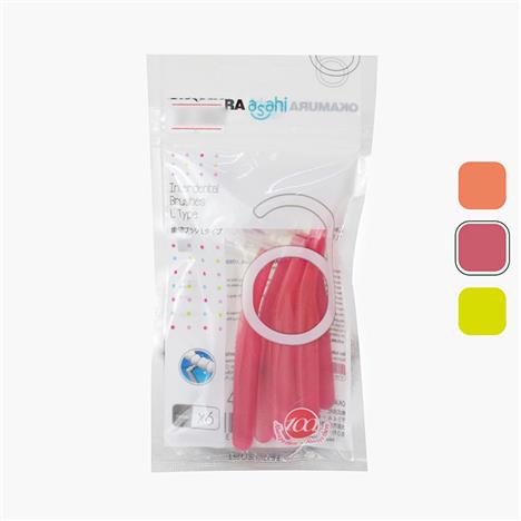 Bàn chải kẽ răng Asahi hình L 6 cái (Nhiều mẫu)-Giao mẫu ngẫu nhiên