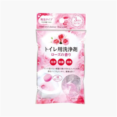 Viên sủi tẩy rửa, khử mùi, kháng khuẩn bồn cầu hương hoa hồng 10gx3 viên