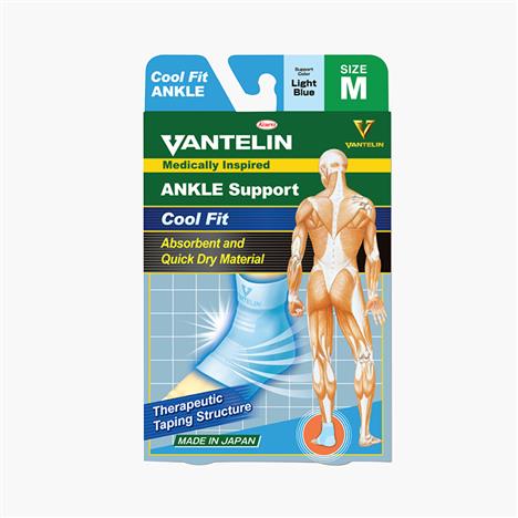Đai bảo vệ cổ chân Vantelin Cool fit Size M, chiều dài chân 24-26cm (Xanh)