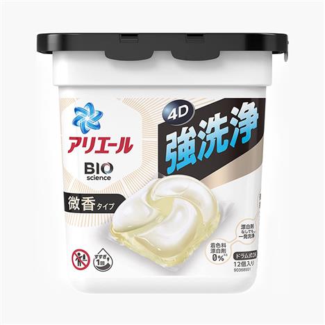 Viên giặt tẩy trắng quần áo Ariel 4D 12 viên Hương dịu nhẹ