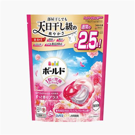 Viên giặt xả khử mùi, chống nhăn, ố vàng 4 trong 1 Gel Ball Bold P&G Hương hoa 28 viên